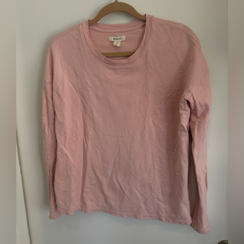 Madewell Soft Pink Crew Neck Pullover - Size XS